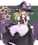  blonde_hair hat kirisame_marisa long_hair namine0079 ribbon solo star touhou witch witch_hat yellow_eyes 