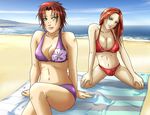  bad_proportions beach bikini day jon_kneeland multiple_girls original outdoors short_hair swimsuit 