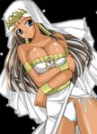  areola_slip areolae artist_request blue_panties breast_hold breasts cameltoe dark_skin egyptian ishizu_ishtar large_breasts nipple_slip nipples panties side-tie_panties solo underwear white_panties yuu-gi-ou yuu-gi-ou_duel_monsters 