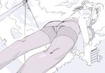 artoria_pendragon_(all) ass bad_id bad_pixiv_id fate/stay_night fate_(series) from_below greyscale meisamu monochrome panties panties_under_pantyhose pantyhose pantyshot saber solo thighhighs underwear upskirt 