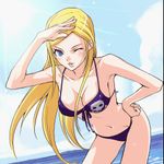  1girl bikini bonne_jenet days_of_memories fatal_fury garou_mark_of_the_wolves ipod_nano_wallpaper king_of_fighters lowres mark_of_the_wolves snk solo swimsuit wallpaper 