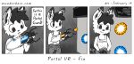  anthro clothing comic game_(disambiguation) gun humor invalid_tag kemono lagomorph male mammal masturbation portal rabbit ranged_weapon thinking_with_portals weapon webcomic wunderhase 