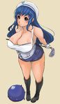  arin blue_hair boots breasts cleavage dolfini huge_breasts nomiya37564 pangya shorts solo 
