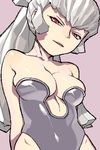  breasts hijiri_rei large_breasts lowres oekaki oyuki_(urusei_yatsura) red_eyes silver_hair solo urusei_yatsura 