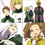  3girls andrei_smirnov bad_id bad_pixiv_id celestial_being_uniform drill_hair graham_aker gundam gundam_00 louise_halevy mileina_vashti military military_uniform mister_bushido multiple_boys multiple_girls saji_crossroad short_hair soma_peries translated tsu uniform 