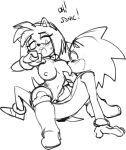  amy_rose anthro blush boots bracelet breasts clothing darkeros eulipotyphlan female footwear hairband hedgehog jewelry male male/female mammal nipples open_mouth penetration pussy sex shoes simple_background_white_background sonic_(series) sonic_the_hedgehog text vaginal vaginal_penetration 