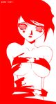  breasts emo red short_hair 