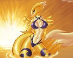  1280x1024 2005 bikini criss_cross_top criss_crossed_bikini digimon furry mark_thompson renamon swimsuit tailsrulz 