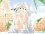  character_request copyright_request head_wings incest long_hair multiple_girls nekou_izuru nude siblings source_request topless twincest twins white_hair yuri 
