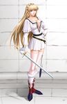  blonde_hair long_hair sharon_(words_worth) solo sword takatan very_long_hair weapon words_worth 