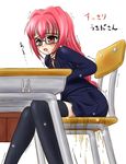  desk desperation gotta_go peeing peeing_self pink_eyes pink_hair school_uniform schoolgirl serafuku usada_hikaru wetting 