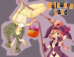  broom chako_nejio halloween multiple_girls original panties underwear 