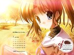  calendar_(medium) ef hayama_mizuki highres nanao_naru school_uniform solo sunset 