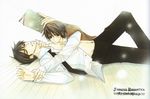  barefoot junjou_romantica junjou_terrorist light_particles male_focus multiple_boys nakamura_shungiku takatsuki_shinobu watermark wooden_floor yaoi you_miyagi 