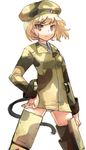  bad_id bad_pixiv_id beret camouflage camouflage_hat cat_tail chiizu_sakiika copyright_request france hat mecha_musume military military_uniform solo tail uniform 