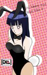  animal_ears bow bowtie breasts bunny_girl bunnysuit cleavage darkgal666 from_above hyuuga_hinata naruto tail 