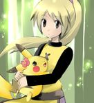  bad_id bad_pixiv_id chuchu_(pokemon) flower gen_1_pokemon hair_flower hair_ornament long_hair pikachu pokemon pokemon_(creature) pokemon_special tenko_(paradise) yellow_(pokemon) 