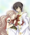  1girl armband bad_id bad_pixiv_id blood brown_hair closed_eyes code_geass crying death dress lelouch_lamperouge long_hair maruki_(punchiki) nunnally_lamperouge spoilers tears 