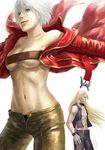  1girl beltbra blonde_hair dante_(devil_may_cry) devil_may_cry devil_may_cry_3 genderswap genderswap_(mtf) shigumo_(shigeru) trish_(devil_may_cry) white_hair 