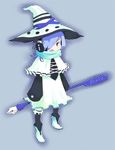  bad_id bad_pixiv_id blue_hair hat inemuri_uno pen pixiv pixiv-tan scarf solo witch_hat 