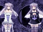  copyright_request kuramoto_kaya long_hair multiple_girls polar_opposites symmetry thighhighs wings 
