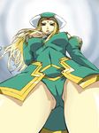  blonde_hair breasts freya_(valkyrie_profile) from_below green_eyes large_breasts long_hair michael solo valkyrie_profile 