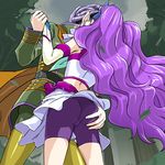  anacondy_(yes!_precure_5) ass ass_grab back bike_shorts haruyama_kazunori long_hair lowres milk_(yes!_precure_5) milky_rose mimino_kurumi multiple_girls precure purple_hair purple_shorts shorts shorts_under_skirt yes!_precure_5 yes!_precure_5_gogo! yuri 