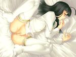  1280x960 anus black_hair hime_cut long_hair panties panty_pull photoshop pussy school_uniform serafuku spread_legs thighhighs tongue uncensored underwear uniform wallpaper yn_red 