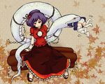  eating hair_ornament kty_(04) leaf_hair_ornament mishaguji moriya_suwako multiple_girls onbashira panties purple_hair rope short_hair snake struggling touhou underwear vore yasaka_kanako 