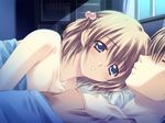  1girl bangs bed game_cg kusukusu lying moshimo_ashita_ga_hare_naraba nonosaki_tsubasa 