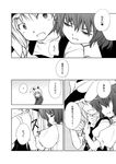  alice_margatroid animal_ears bunny_ears comic cosplay greyscale hat inaba_tewi kirisame_marisa kirisame_marisa_(cosplay) monochrome multiple_girls reisen_udongein_inaba touhou translated urara_(ckt) 