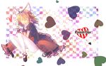  blonde_hair closed_eyes dress flower hair_ornament heart lily_of_the_valley mary_janes medicine_melancholy mito_(calcomer) pantyhose shoes solo su-san touhou wallpaper white_legwear 