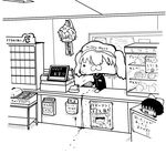  :3 animal_ears blood bow censored convenience_store drill food greyscale hair_bow hair_ornament hakurei_reimu hat identity_censor jewelry kawashiro_nitori monochrome mouse_ears multiple_girls nail nazrin necklace open_mouth poster_(object) sho_(shirojiro_kuroguro) shop sweat tears toramaru_shou touhou translation_request trembling twintails yukkuri_shiteitte_ne 