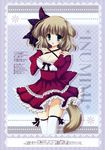  animal_ears cascade cleavage hasekura_chiaki lolita_fashion pantsu shimapan tail thigh-highs 