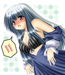  black_bra blue_hair bow bow_bra bra kagura_chitose kamishirasawa_keine lingerie long_hair solo touhou underwear 