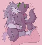  &lt;3 anal anal_penetration anthro balls canid canine canis cum cum_inside digital_media_(artwork) fur green_hair hair lil_tarap male male/male mammal nude penetration penis red_eyes sergal sex simple_background thick_hips wolf 