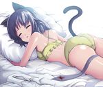  animal_ears ass bad_id bad_pixiv_id cat_ears closed_eyes kasai_shin lingerie necktie panties sanya_v_litvyak sleeping solo strike_witches tail underwear world_witches_series 