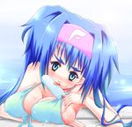  bikini breasts covered_nipples food klan_klein large_breasts licking macross macross_frontier miya_(pure_lemon) popsicle solo swimsuit 