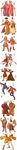 6+girls absurdres arithmetician_(fft) armor bard_(fft) bare_shoulders blonde_hair breastplate brown_gloves collarbone dancer_(fft) dated dragoon dragoon_(fft) dress final_fantasy final_fantasy_tactics full_armor full_body gauntlets geomancer_(fft) gloves helmet highres ikeda_(cpt) long_hair long_image looking_afar midriff mime_(fft) multiple_boys multiple_girls muscle mystic_(fft) navel ninja_(fft) orator_(fft) outstretched_arm pink_hair red_dress robe samurai_(fft) simple_background spread_fingers standing stomach tall_image tassel walking_stick white_background 