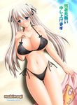  bikini breasts cleavage covered_nipples highres huge_breasts kafu long_hair mabinogi nao_(mabinogi) side-tie_bikini solo swimsuit twintails 