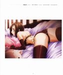  arched_back ass back bed bra brown_eyes brown_hair copyright_request gloves hair_ornament hairclip highres lace lace-trimmed_bra lace-trimmed_panties lingerie looking_back lying panties pillow short_hair solo spread_legs tajima_nao thighhighs underwear underwear_only 