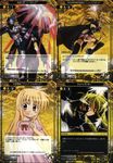  alicia_testarossa artist_request bankett blonde_hair brown_eyes card_game character_request fate_testarossa highres lyrical_nanoha mahou_shoujo_lyrical_nanoha multiple_girls partially_translated siblings sisters translation_request 