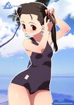  black_school_swimsuit io_takuya one-piece_swimsuit original school_swimsuit solo swimsuit wide_hips 