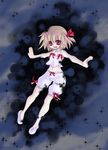  blonde_hair darkness gem_(ddt) highres lingerie outstretched_arms ribbon rumia short_hair solo spread_arms touhou underwear 