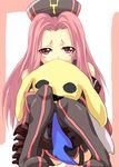  arietta blush doll garter_belt hat long_hair nana_g pink_hair red_eyes sitting tales_of_(series) tales_of_the_abyss thighhighs 