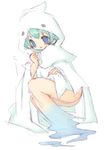  :o artist_request blush floating ghost ghost_costume ghost_tail parted_lips puyopuyo puyopuyo_fever simple_background solo tareme white_background yu-chan 