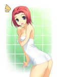  aoi_sora-maru ass blue_eyes code_geass flat_ass kallen_stadtfeld naked_towel red_hair short_hair solo towel 