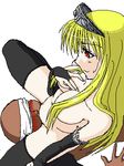  blonde_hair facesitting femdom hime_(kaibutsu_oujo) iganseijin kaibutsu_oujo lilianne long_gloves lowres red_eyes sitting sitting_on_face sitting_on_person stockings thighhighs tiara 