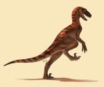  2019 ambiguous_gender biped claws digital_media_(artwork) dinosaur dromaeosaurid feral green_eyes hi_res japanda open_mouth reptile scalie simple_background solo teeth theropod utahraptor white_background 