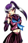  kurosaki_miu lowres midriff ponytail school_uniform serafuku solo the_king_of_fighters 